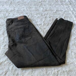 Zara Z1975 Women's Green Step Hem Ankle Zip Jeans Size 8